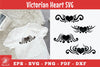 Victorian Heart Silhouette Clipart Bundle