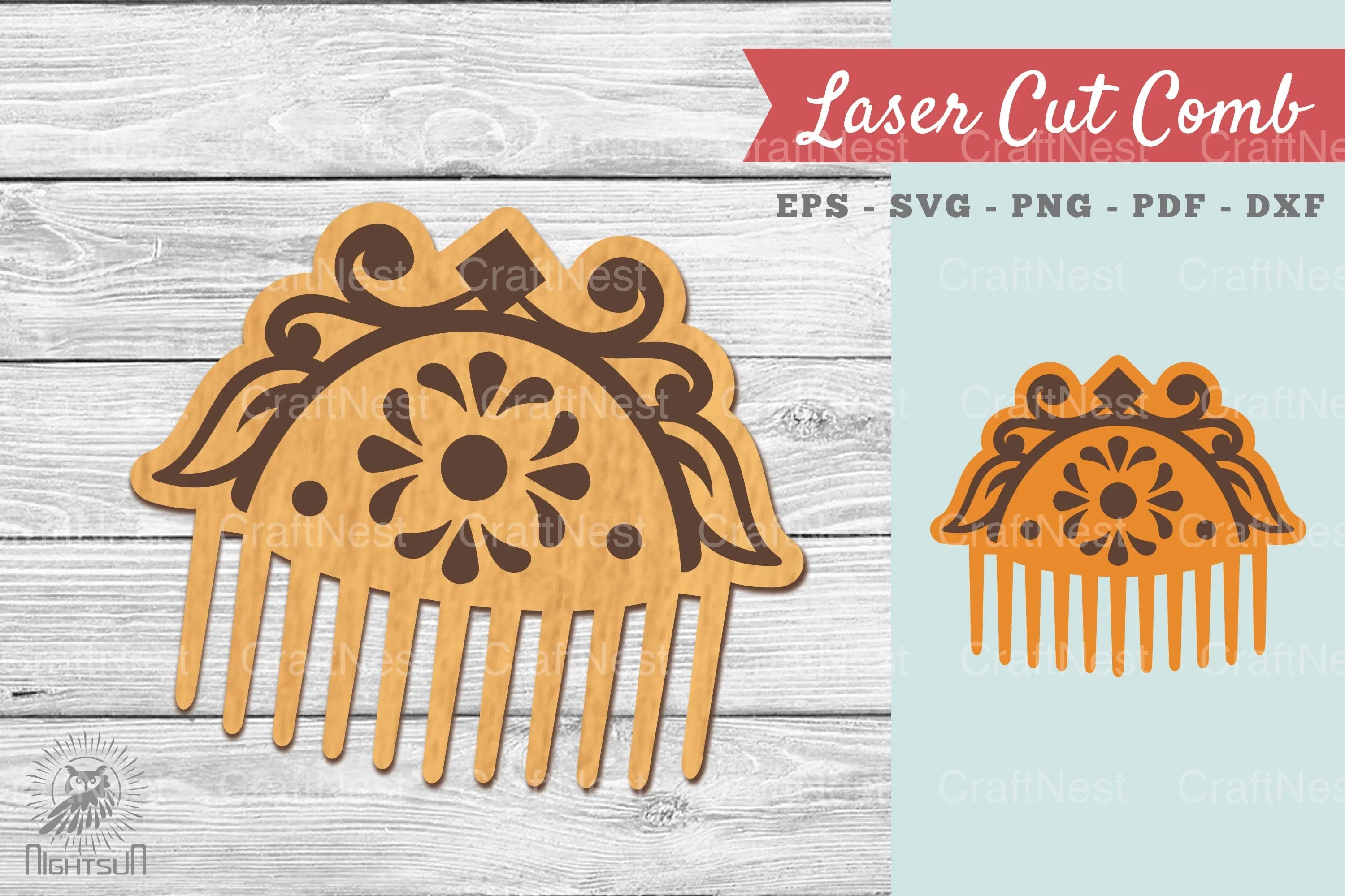 Victorian Laser Cut Comb SVG Bundle - CraftNest - Digital Crafting and Art
