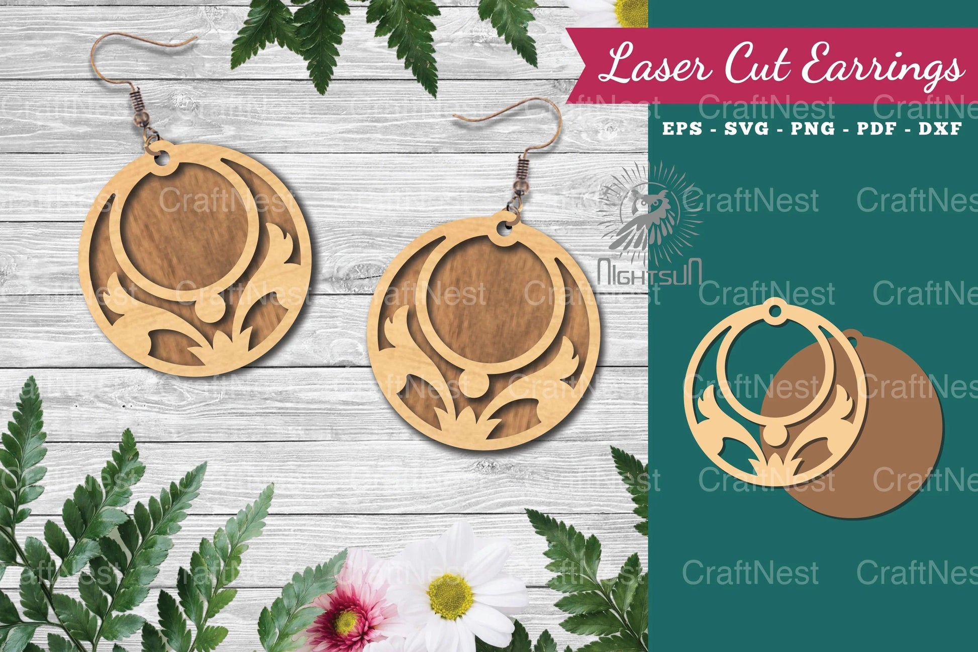 Victorian Laser Cut Earrings Design Bundle - CraftNest - Digital Crafting and Art