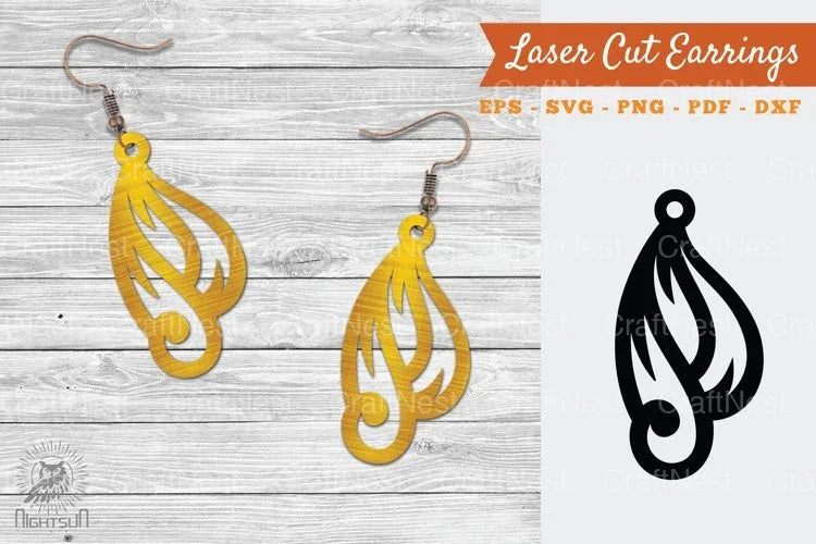 Victorian Laser Cut Earrings SVG Bundle - CraftNest - Digital Crafting and Art