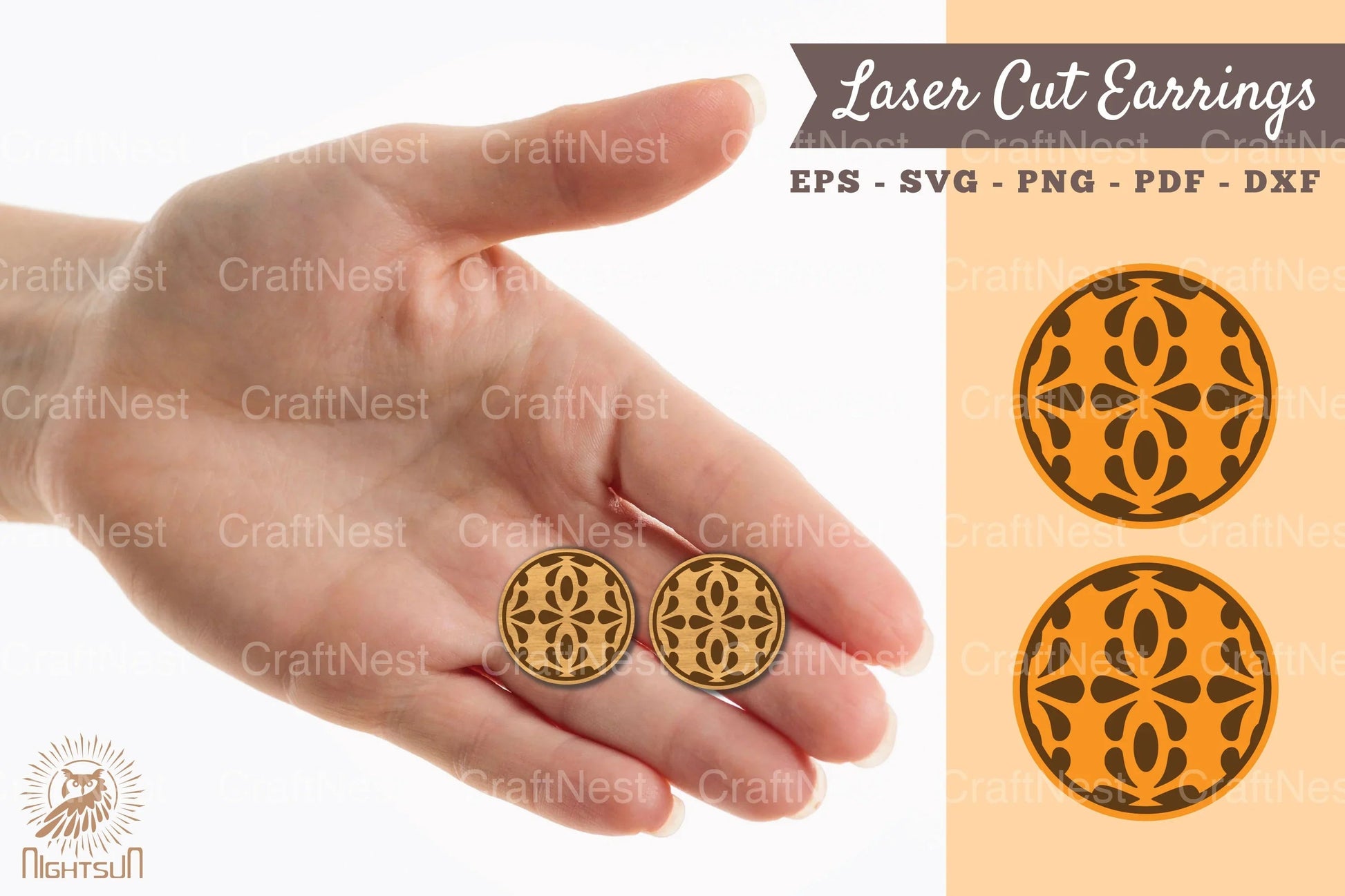 Victorian Laser Cut Earrings SVG Bundle - CraftNest - Digital Crafting and Art