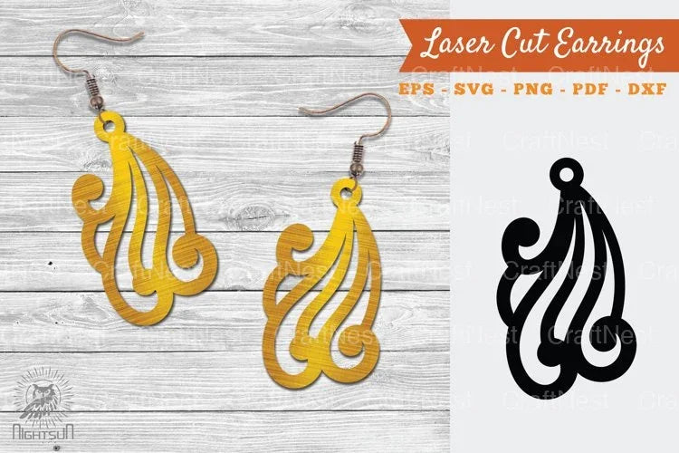 Victorian Laser Cut Earrings SVG Bundle - CraftNest - Digital Crafting and Art