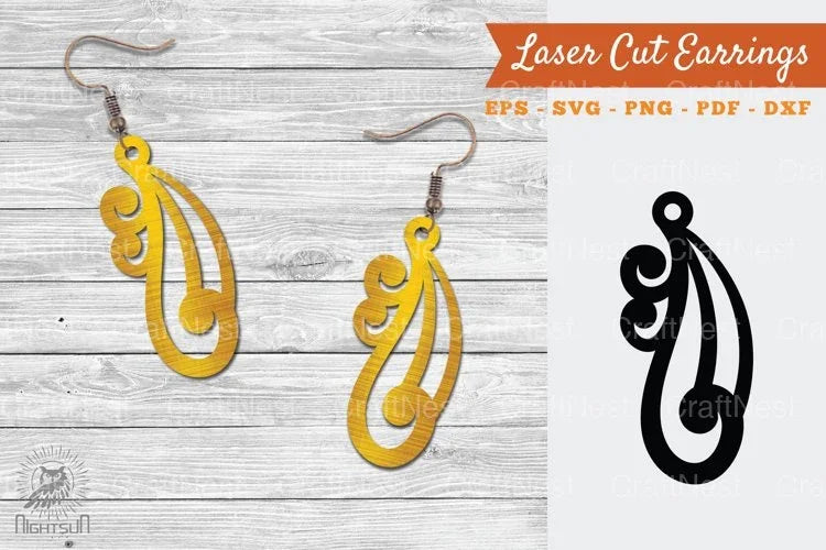 Victorian Laser Cut Earrings SVG Bundle - CraftNest - Digital Crafting and Art