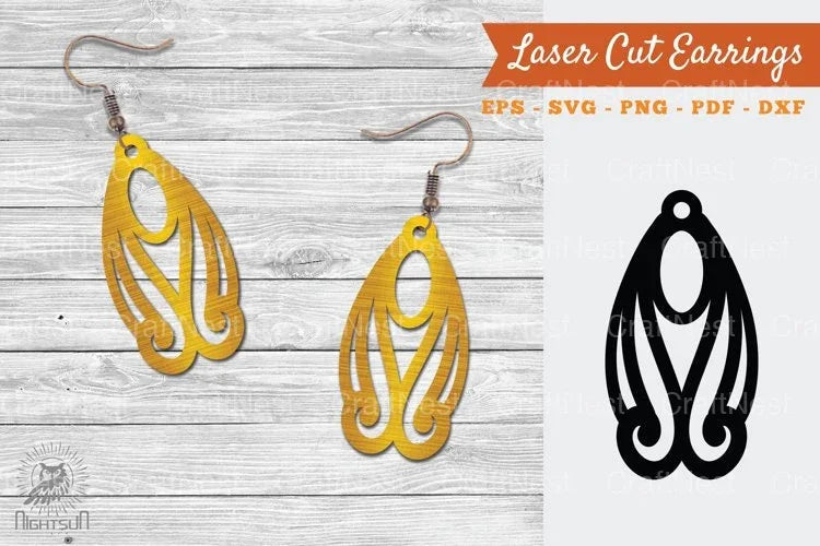 Victorian Laser Cut Earrings SVG Bundle - CraftNest - Digital Crafting and Art