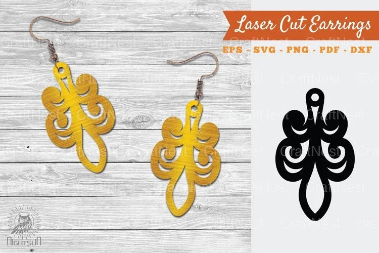 Victorian Laser Cut Earrings SVG Bundle - CraftNest - Digital Crafting and Art