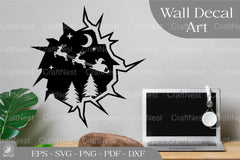 Christmas Santa on Cracks Sticker Clipart Bundle - CraftNest - Digital Crafting and Art