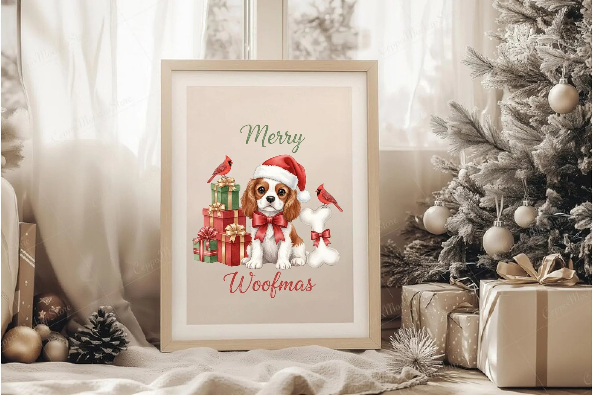Vintage Merry Woofmas Christmas Clipart Bundle - CraftNest - Digital Crafting and Art