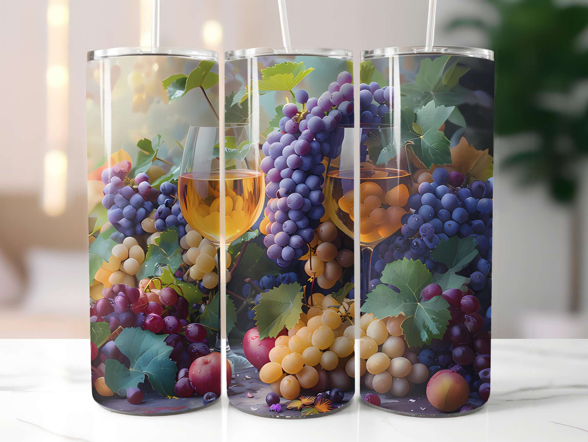 Vineyard Grapes 2 Tumbler Wrap - CraftNest - Digital Crafting and Art