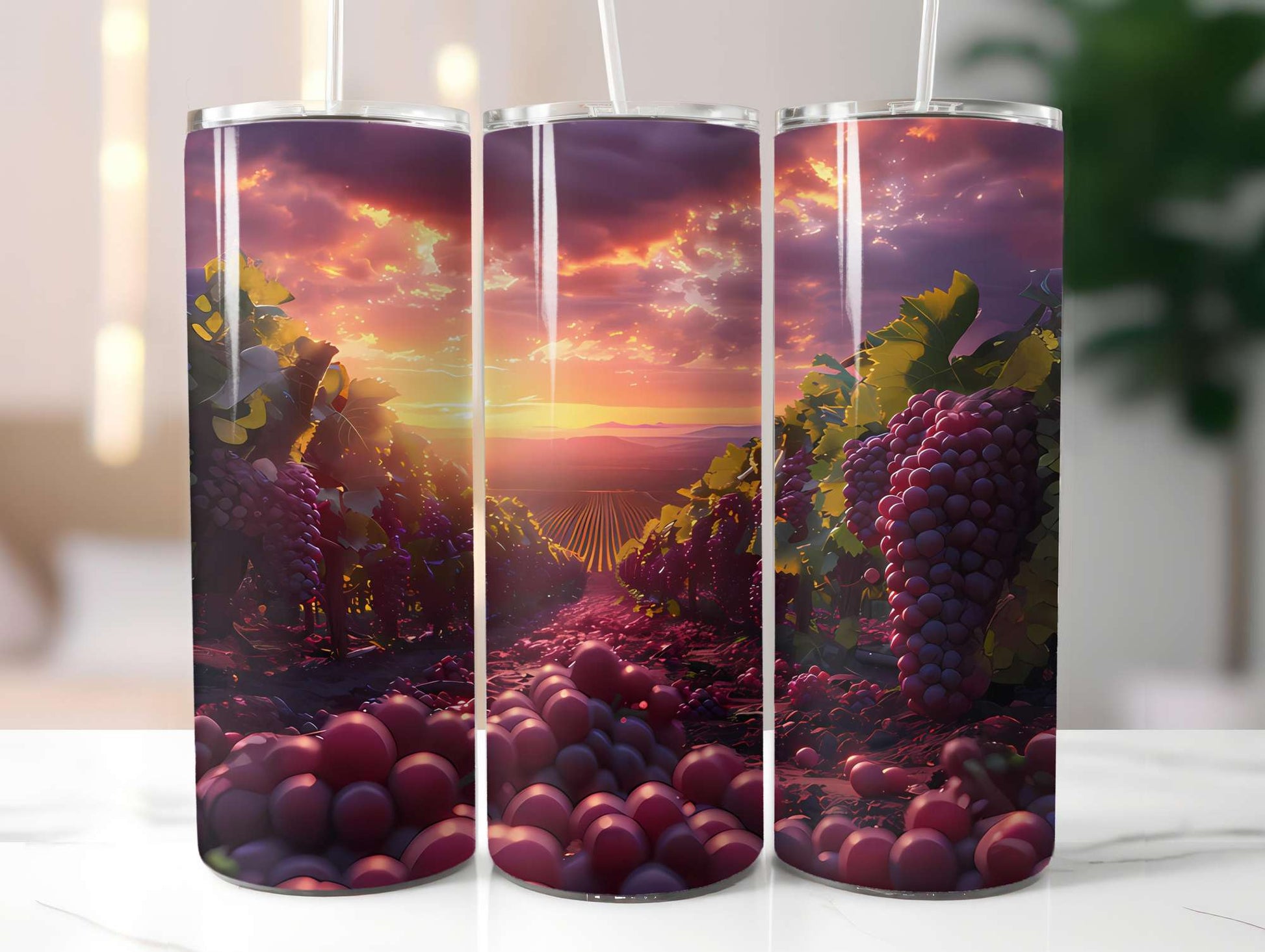 Vineyard Grapes 2 Tumbler Wrap - CraftNest - Digital Crafting and Art