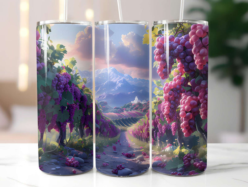 Vineyard Grapes 2 Tumbler Wrap - CraftNest - Digital Crafting and Art