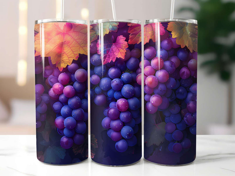 Vineyard Grapes 2 Tumbler Wrap - CraftNest - Digital Crafting and Art