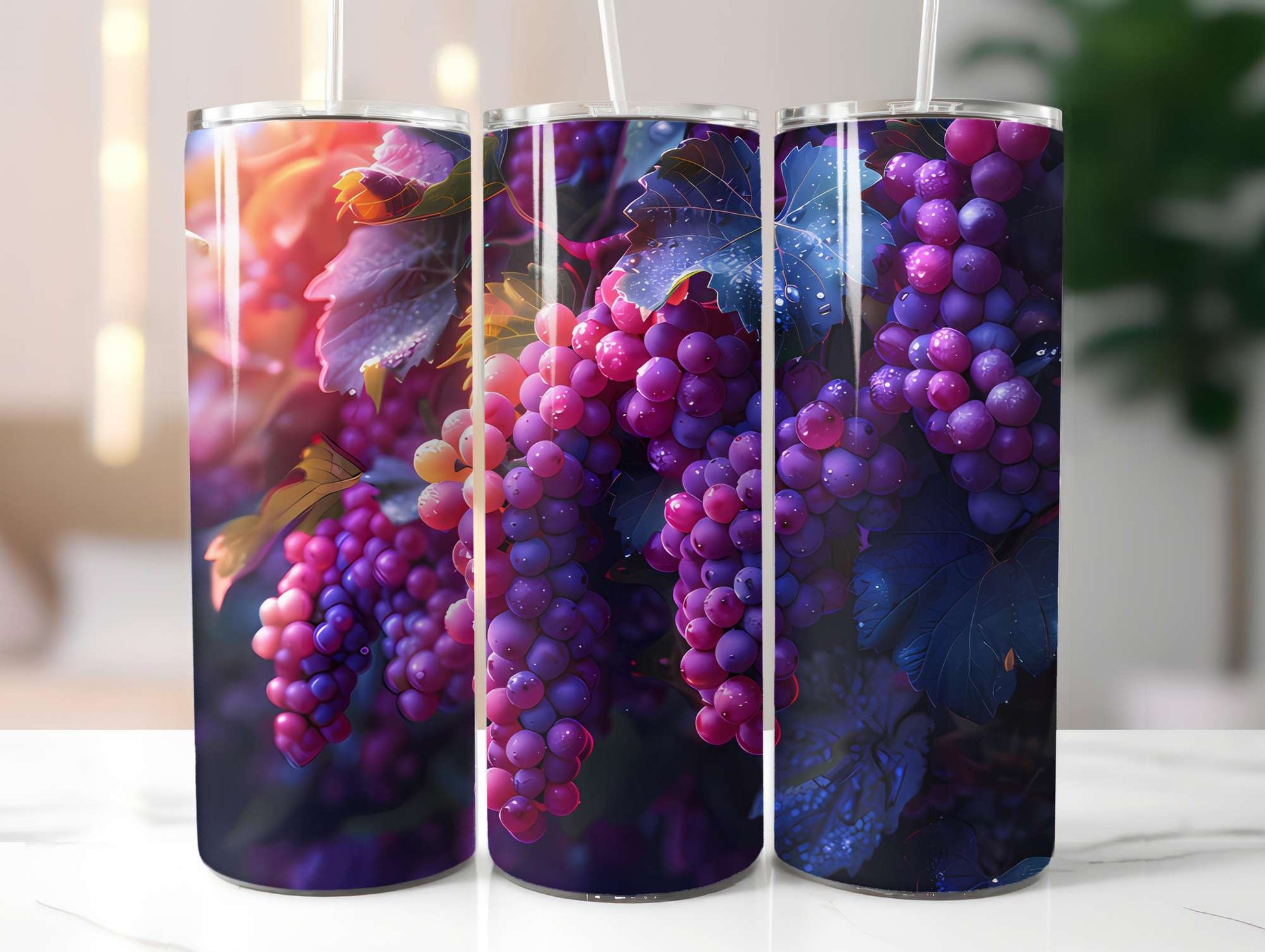 Vineyard Grapes 2 Tumbler Wrap - CraftNest - Digital Crafting and Art
