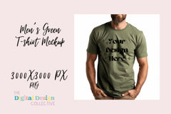 Dark Green Men's T-Shirt Mockup - CraftNest - Digital Crafting and Art