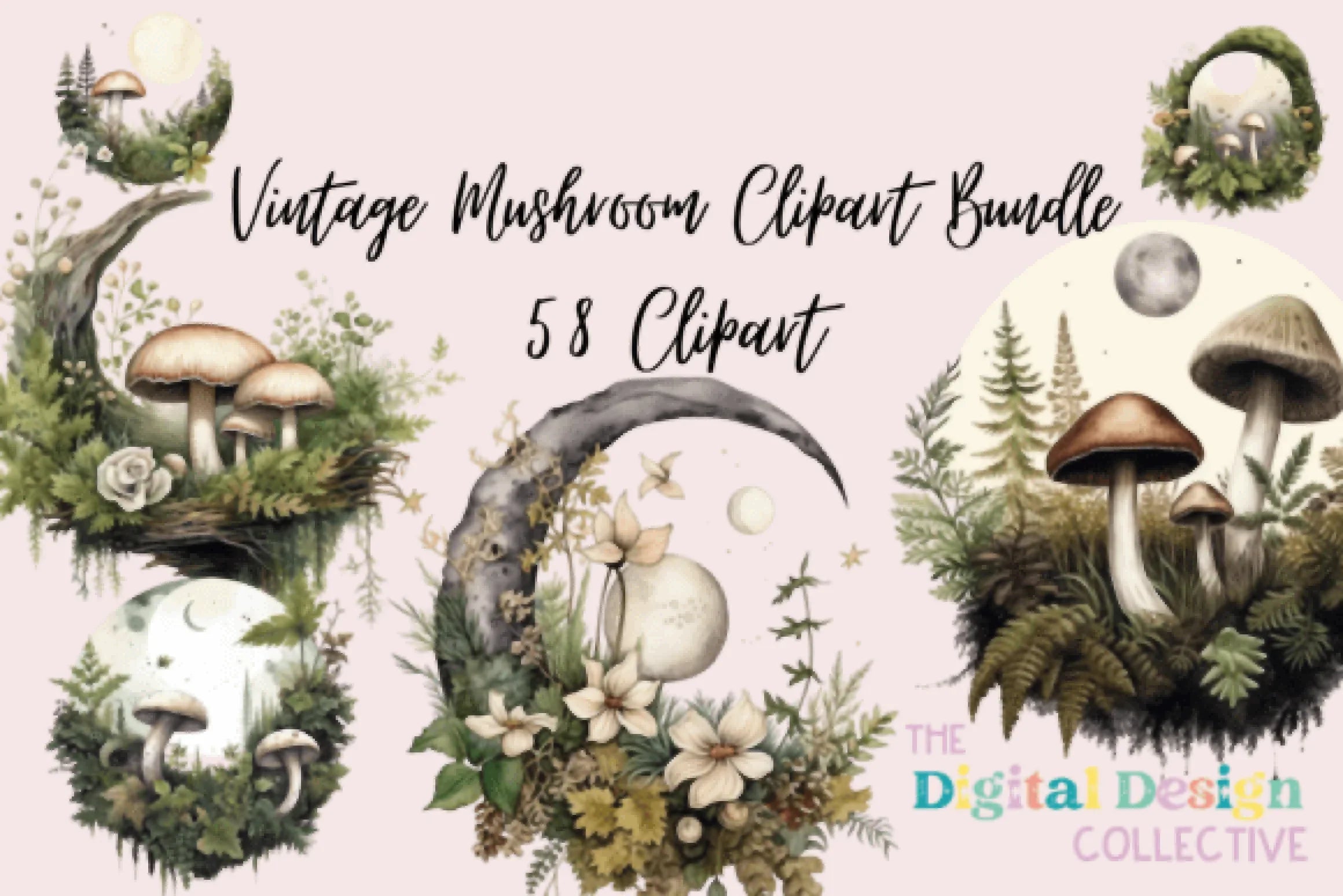 Mushroom Clipart Bundle - CraftNest - Digital Crafting and Art