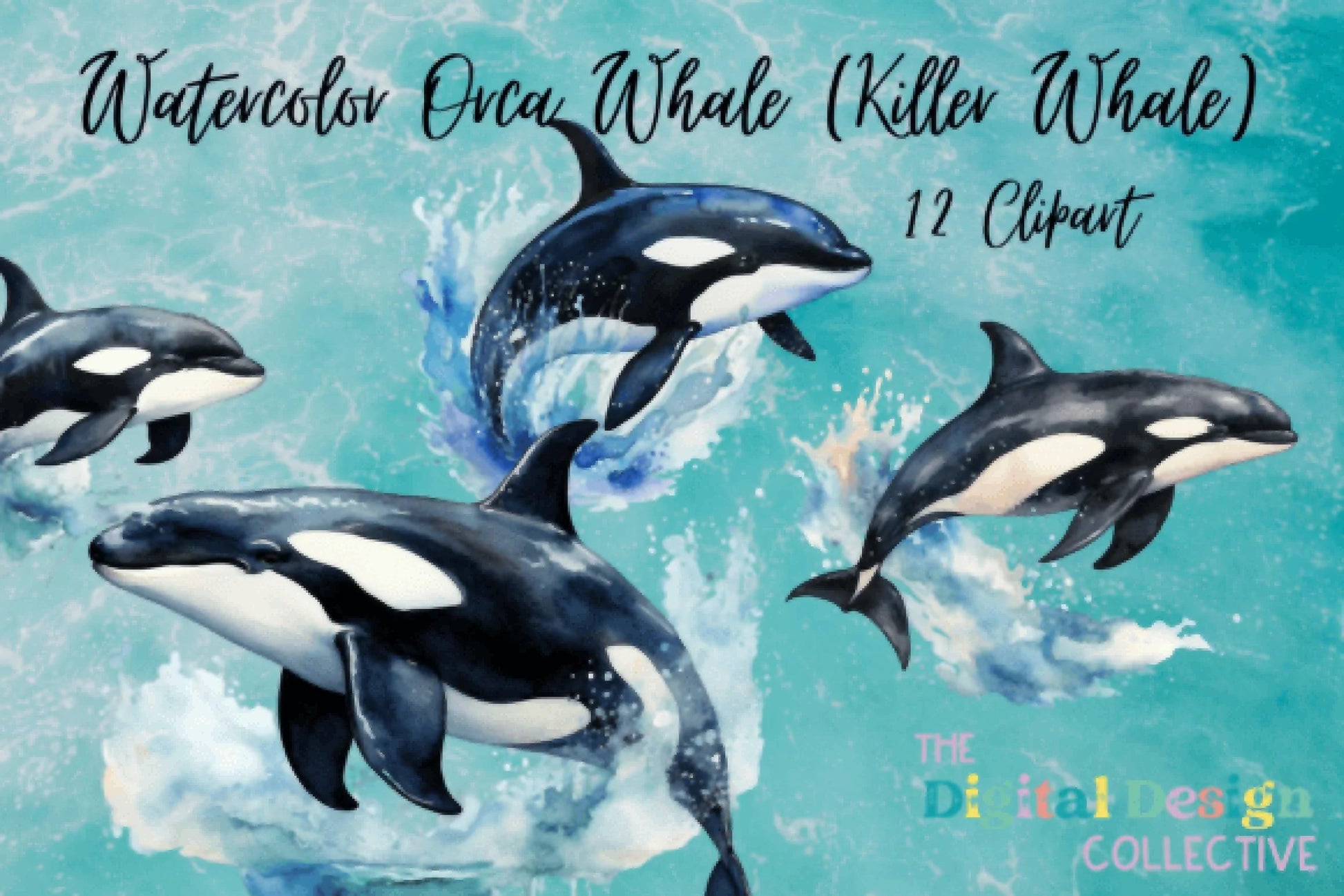 Vintage Orca Clipart Bundle 1973 - CraftNest - Digital Crafting and Art