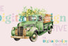 Vintage Green Truck Clipart Bundle