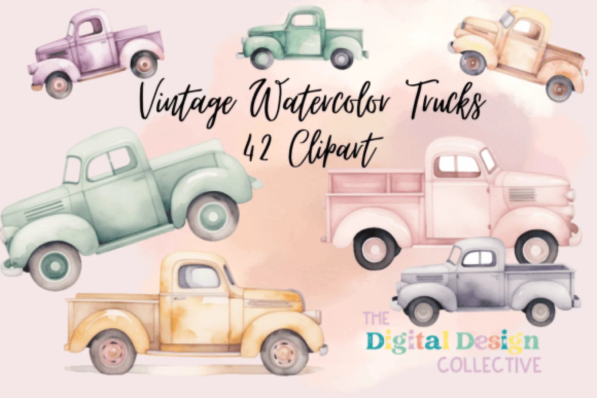 Vintage 1988 Truck Clipart Bundle - CraftNest - Digital Crafting and Art