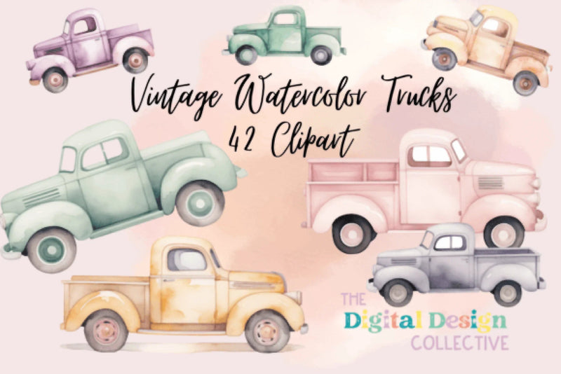 Vintage 1988 Truck Clipart Bundle - CraftNest - Digital Crafting and Art