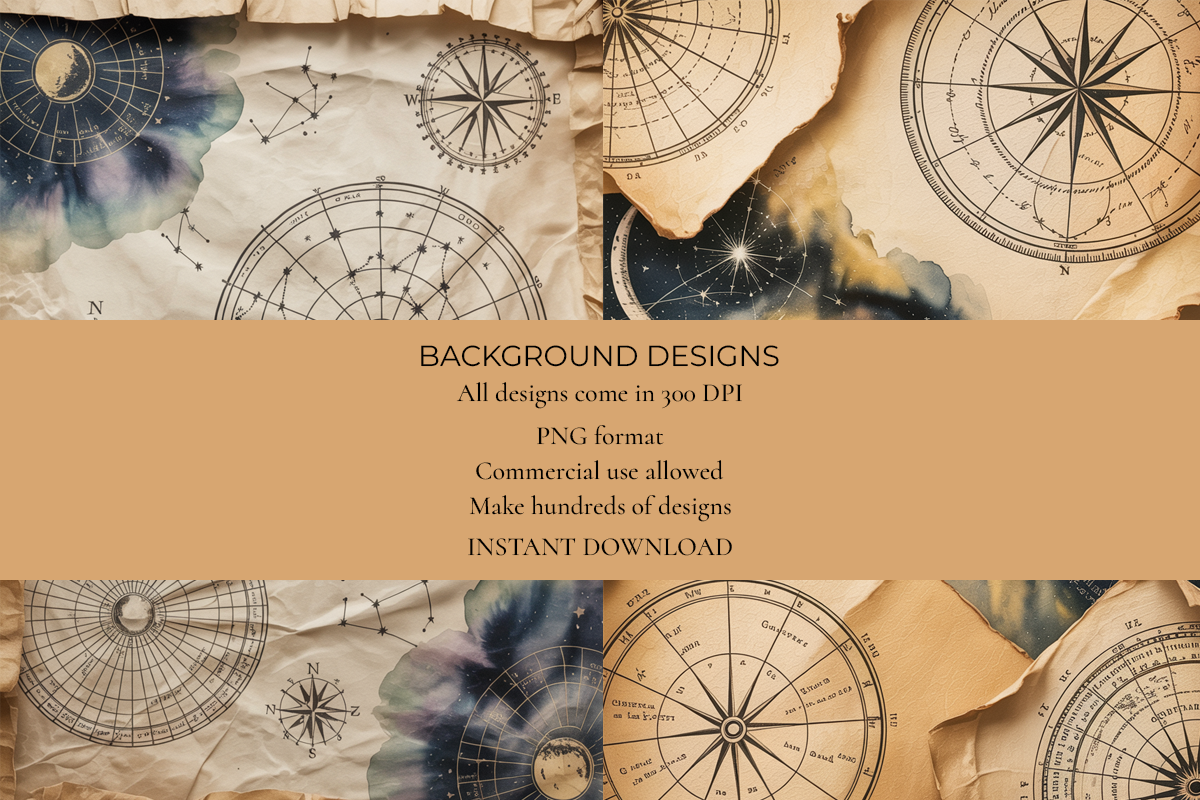 Vintage Astrology Junk Journal Papers