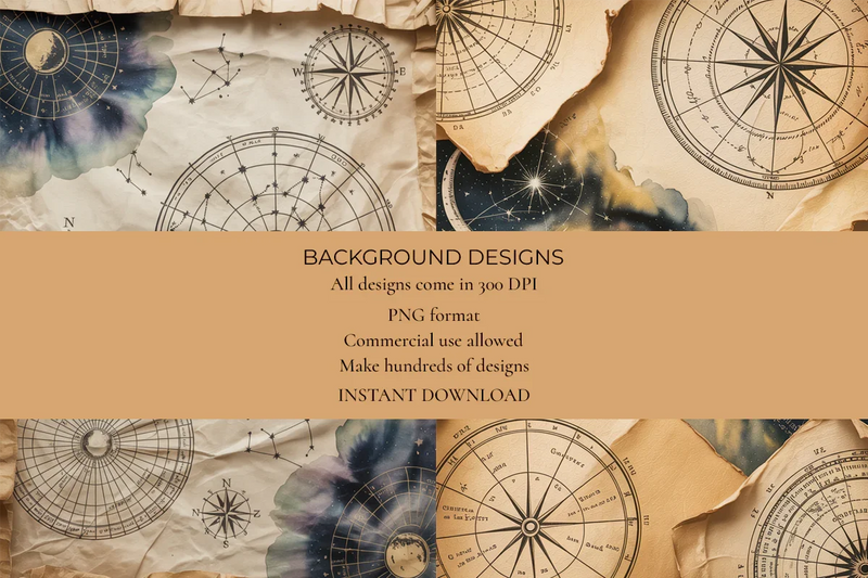 Vintage Astrology Junk Journal Papers - CraftNest - Digital Crafting and Art