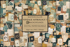 Vintage Astrology 3 Junk Journal Papers - CraftNest - Digital Crafting and Art