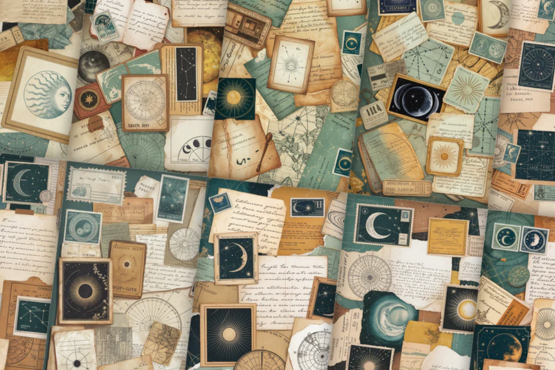 Vintage Astrology 3 Junk Journal Papers - CraftNest - Digital Crafting and Art