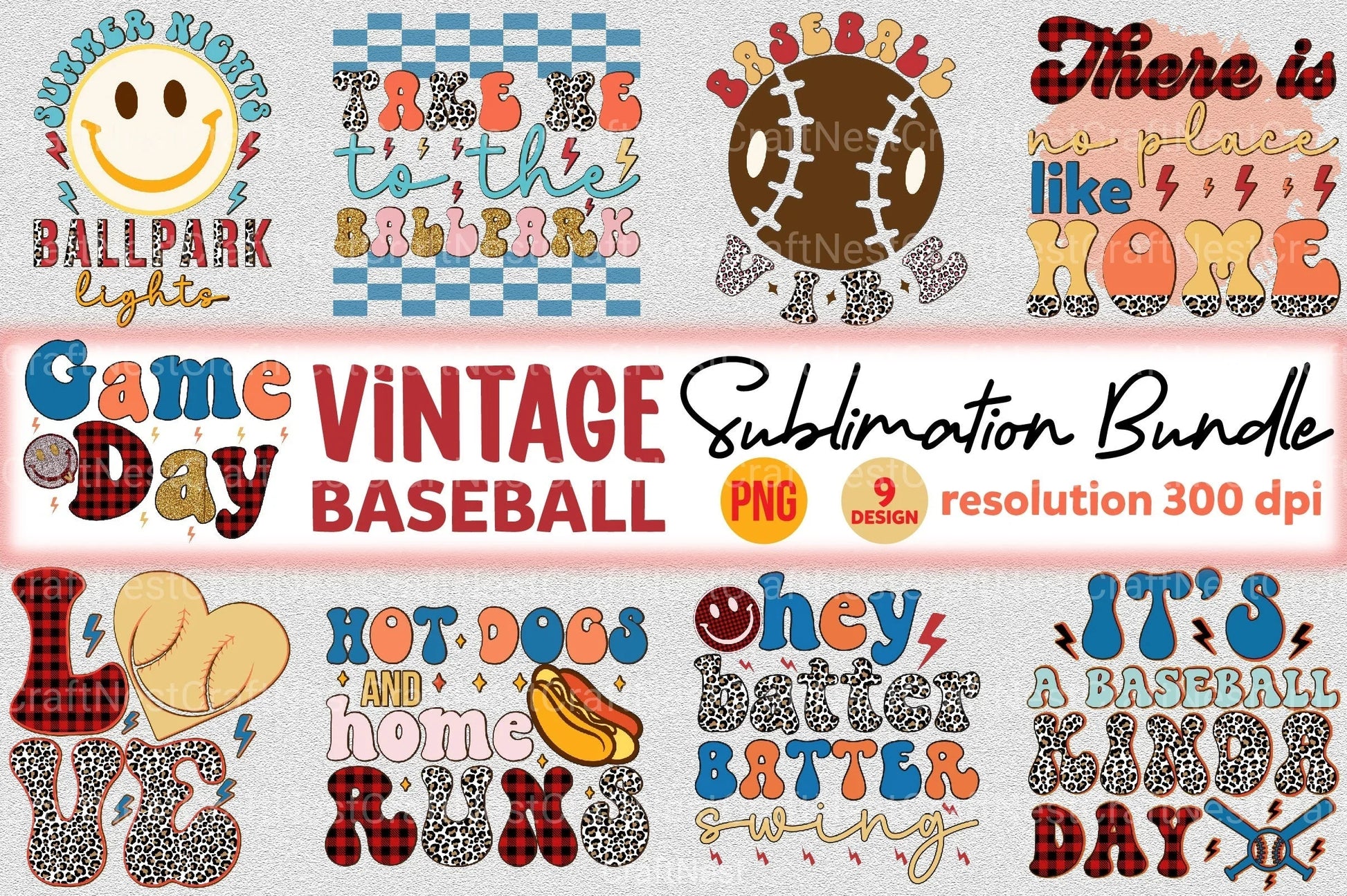 Vintage Baseball Clipart Bundle 2 - CraftNest - Digital Crafting and Art