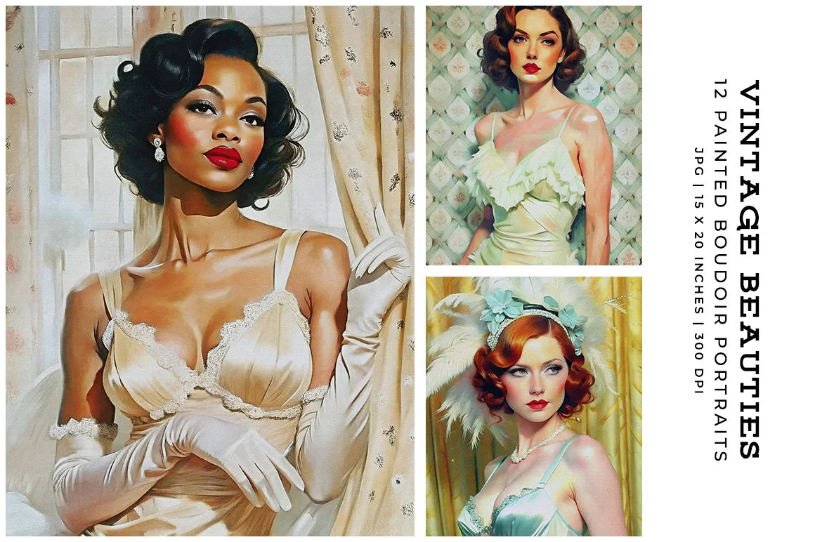 Vintage Beauties - Women - CraftNest - Digital Crafting and Art