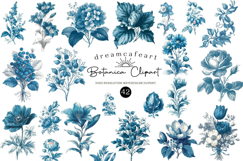 Vintage Botanica Clipart Bundle Set - CraftNest - Digital Crafting and Art