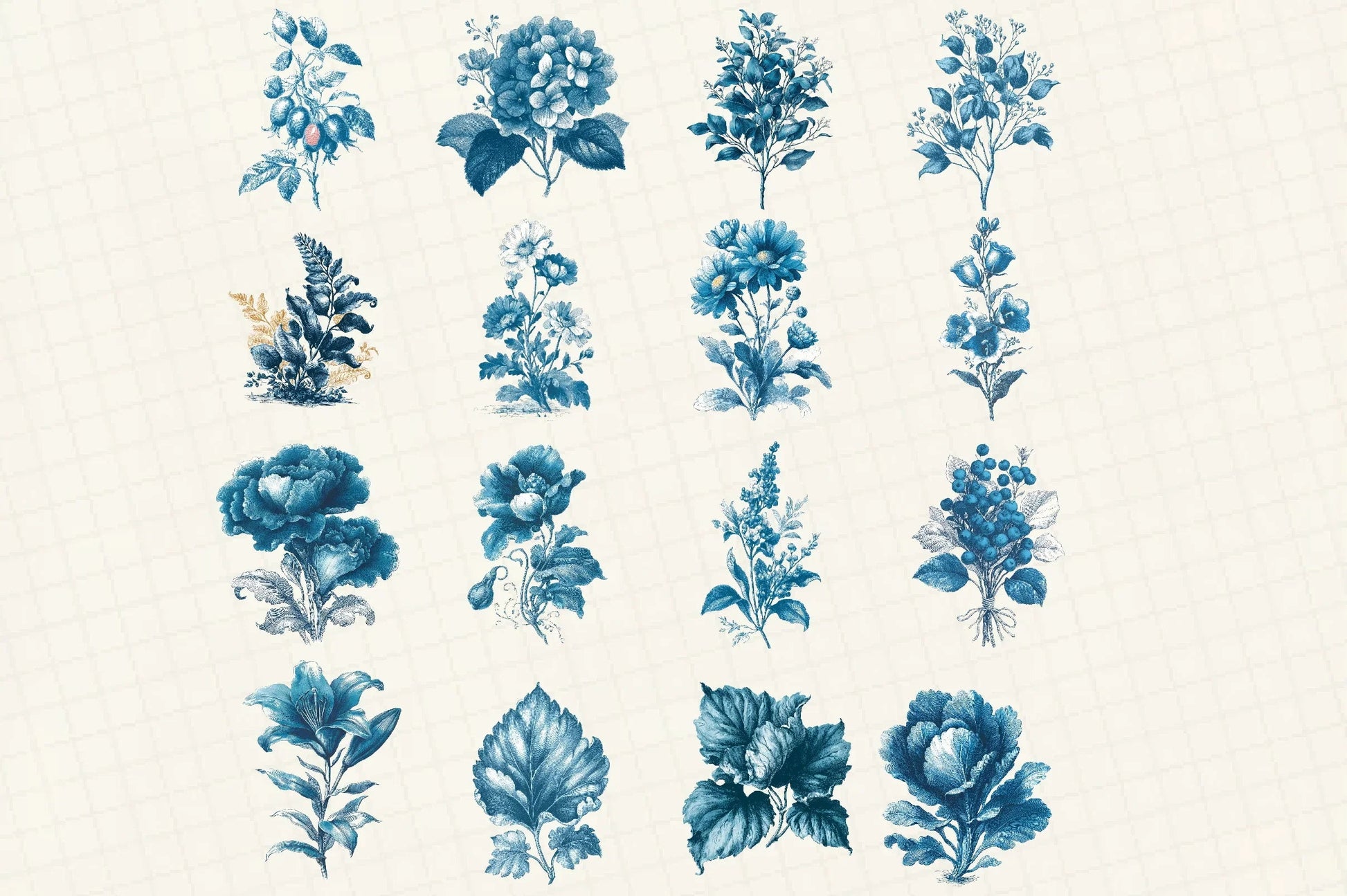 Vintage Botanica Clipart Bundle Set - CraftNest - Digital Crafting and Art