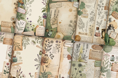 Vintage Botanical Junk Journal Papers - CraftNest - Digital Crafting and Art