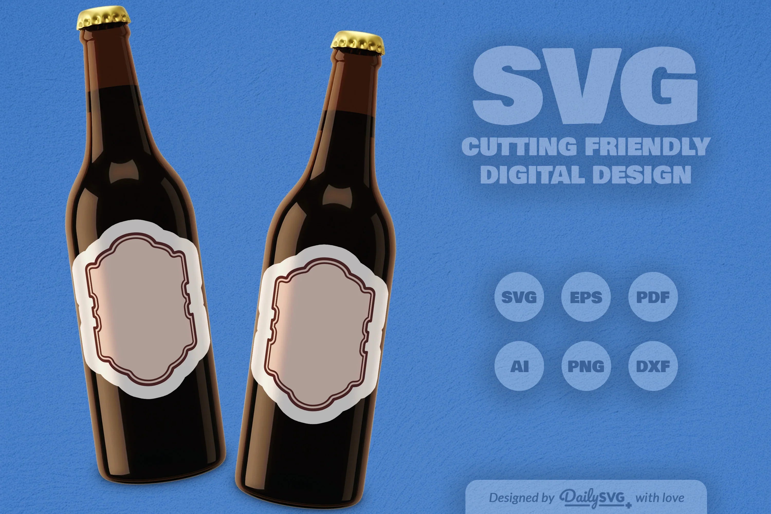 Vintage Bottle Label SVG Bundle 5 - CraftNest - Digital Crafting and Art