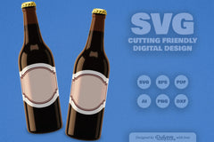 Vintage Bottle Label SVG Bundle 9 - CraftNest - Digital Crafting and Art
