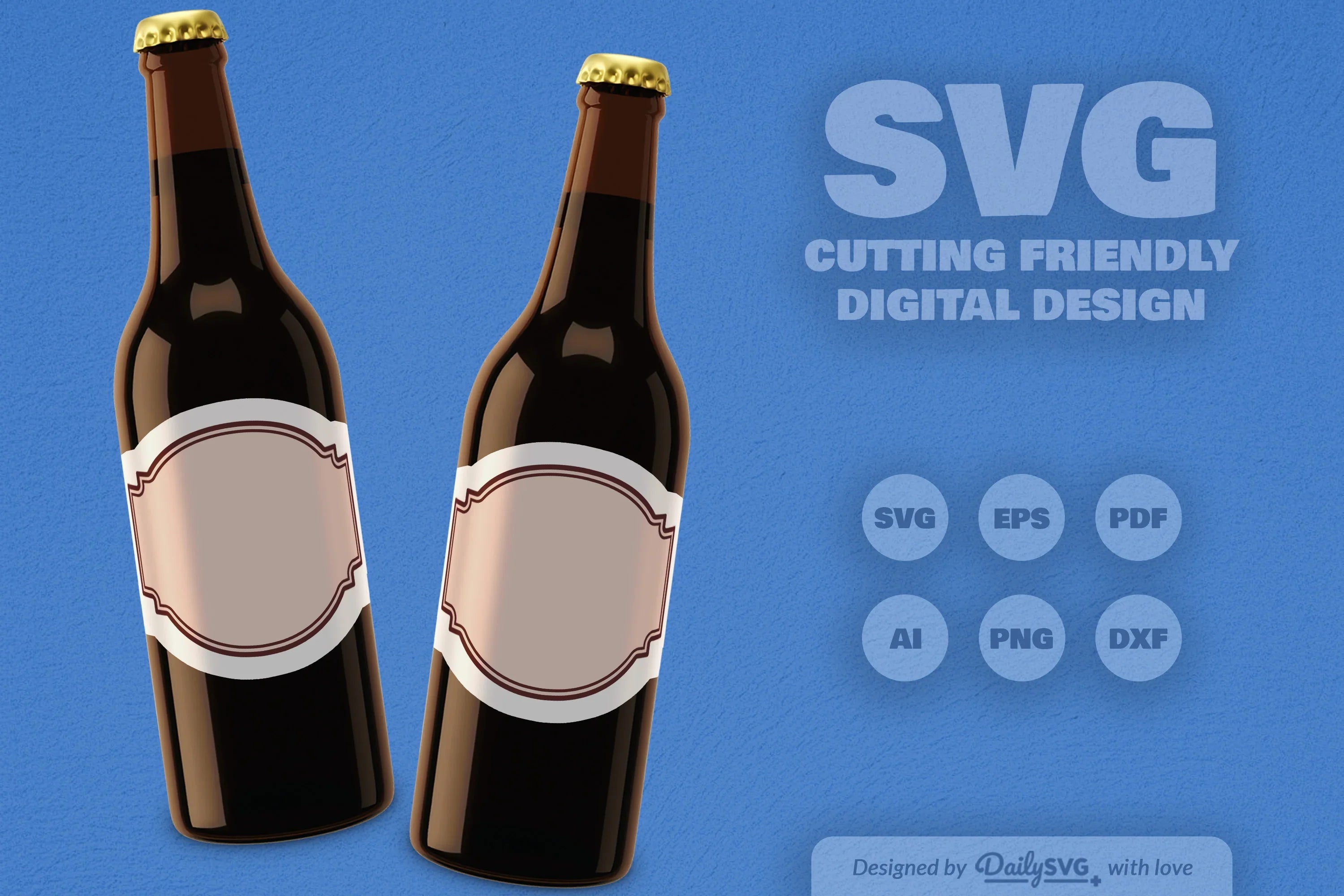 Vintage Bottle Label SVG Bundle 9 - CraftNest - Digital Crafting and Art
