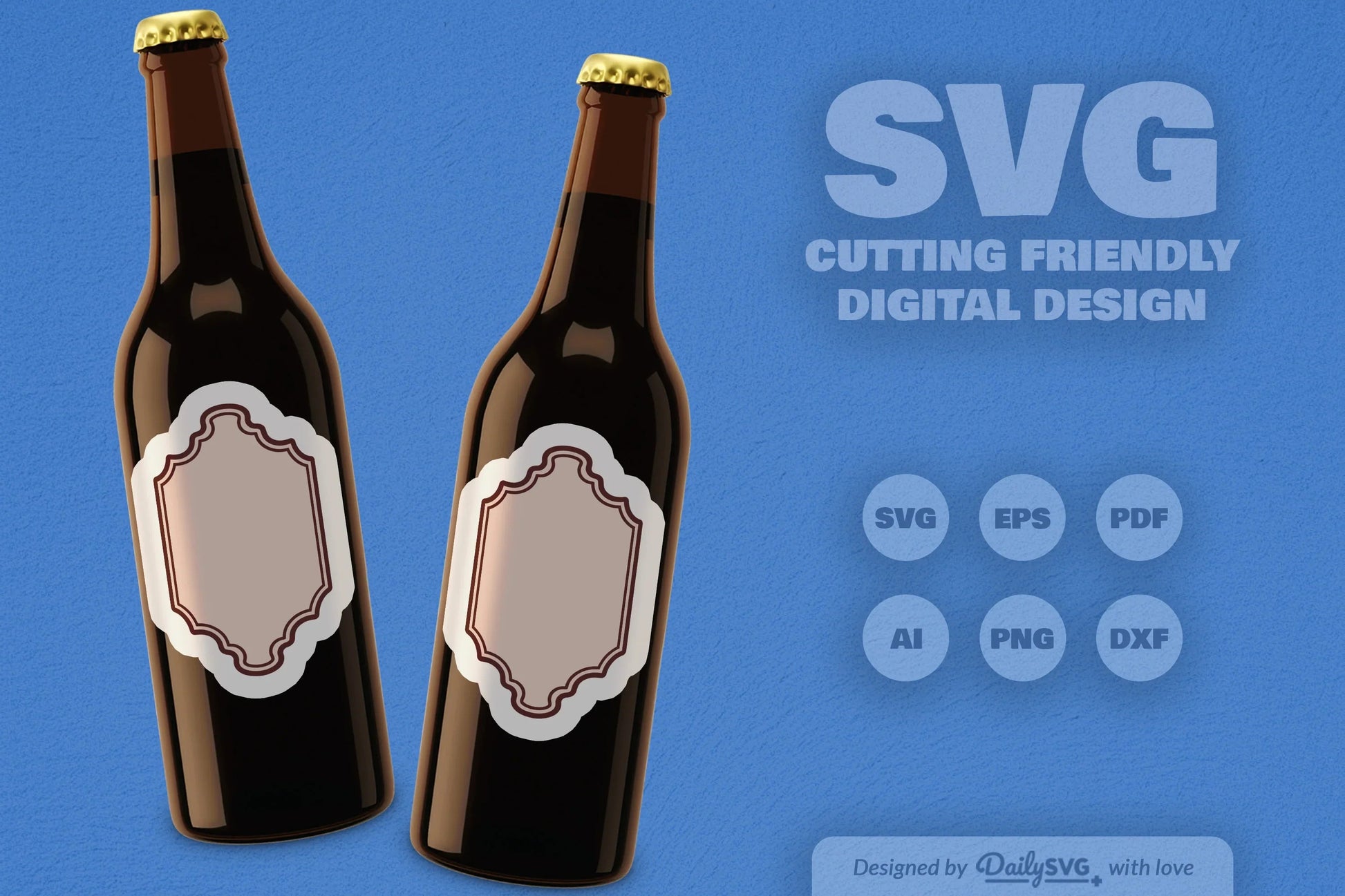 Vintage Bottle Label SVG Bundle 6 - CraftNest - Digital Crafting and Art
