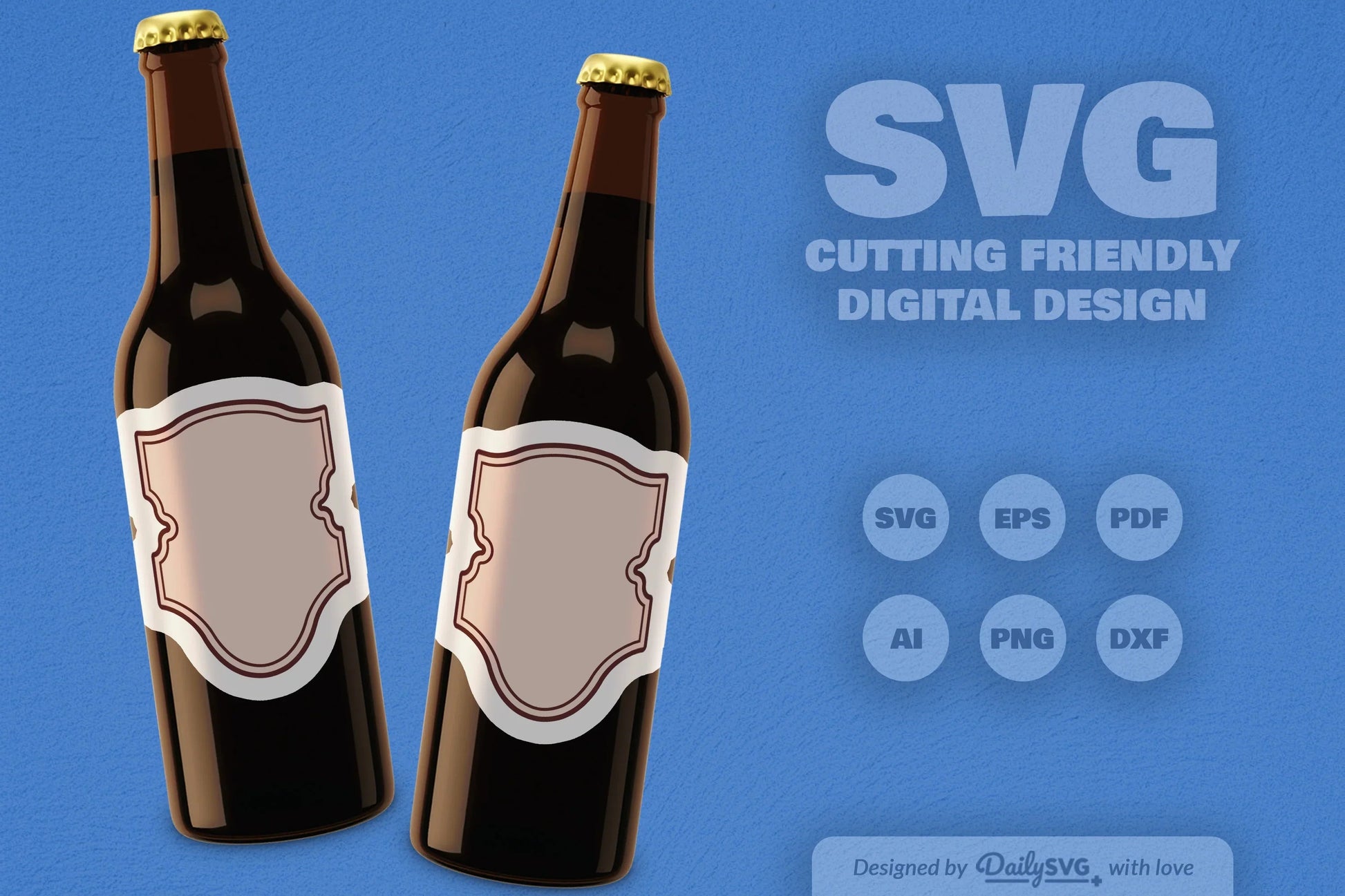 Vintage Bottle Label SVG Bundle 8 - CraftNest - Digital Crafting and Art