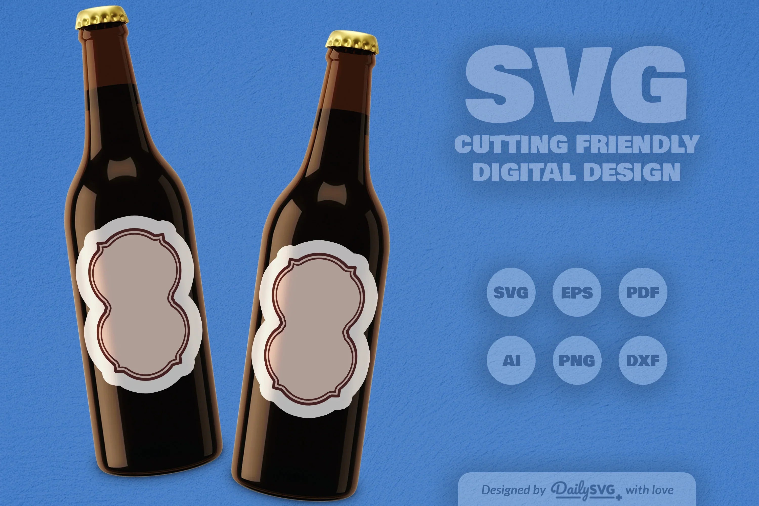 Vintage Bottle Label SVG Bundle 3 - CraftNest - Digital Crafting and Art