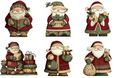 Vintage Christmas Santa Clipart Bundle - CraftNest - Digital Crafting and Art