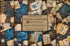 Vintage Clockwork Junk Journal Papers - CraftNest - Digital Crafting and Art