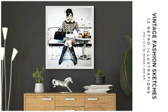 Vintage Fashion Sketches - Women - CraftNest - Digital Crafting and Art