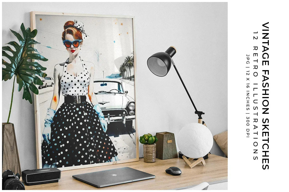 Vintage Fashion Sketches - Women - CraftNest - Digital Crafting and Art