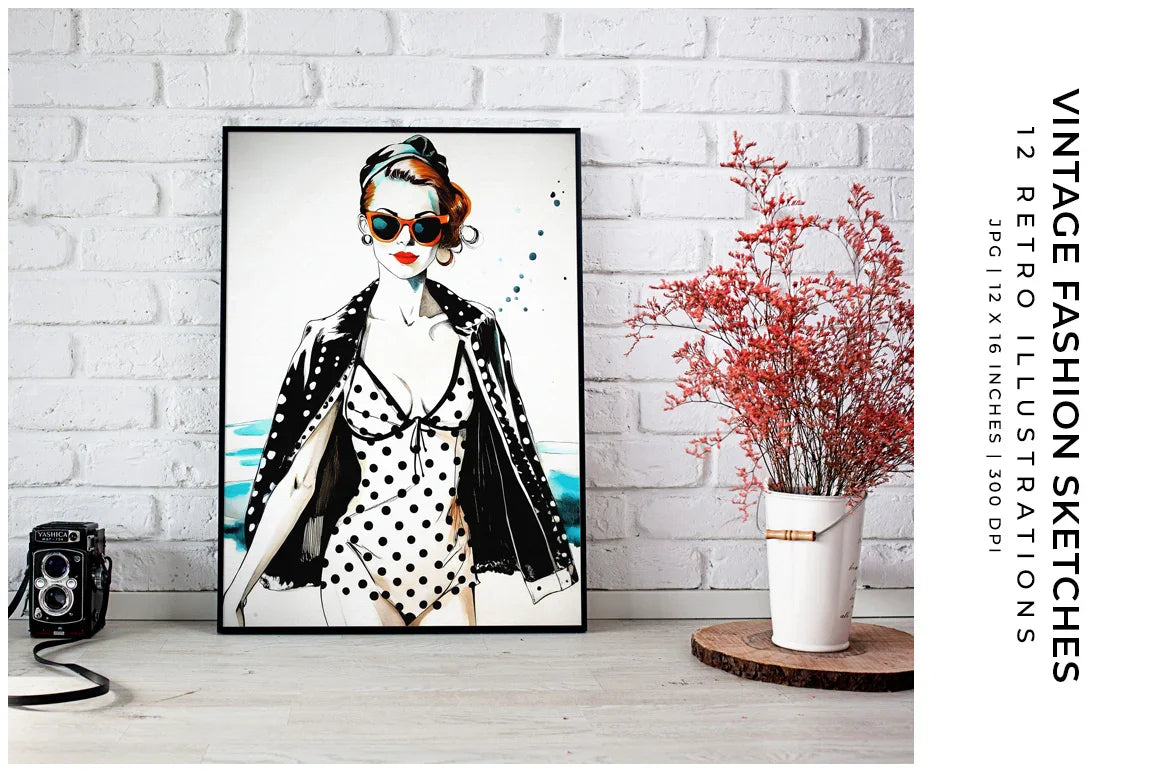 Vintage Fashion Sketches - Women - CraftNest - Digital Crafting and Art