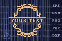 Vintage Lasercut Split Monogram SVG Bundle - CraftNest - Digital Crafting and Art