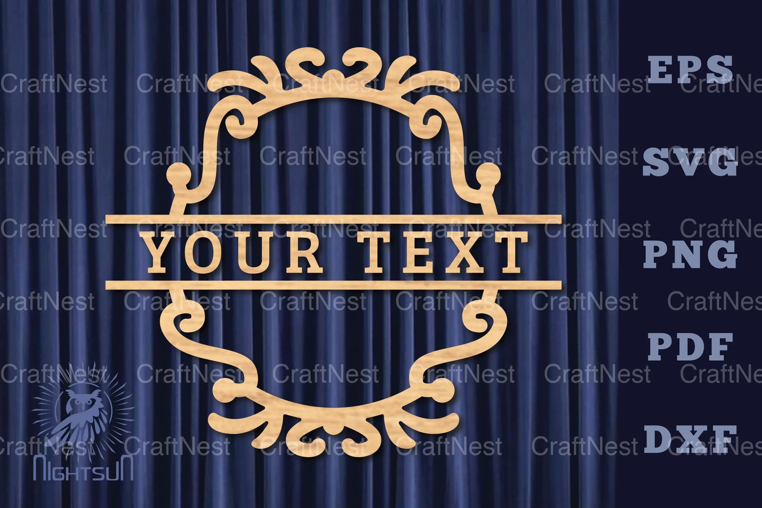 Vintage Lasercut Split Monogram SVG Bundle - CraftNest - Digital Crafting and Art
