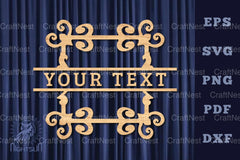 Vintage Lasercut Split Monogram SVG Bundle - CraftNest - Digital Crafting and Art