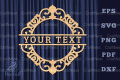 Vintage Lasercut Split Monogram Clipart Bundle - CraftNest - Digital Crafting and Art
