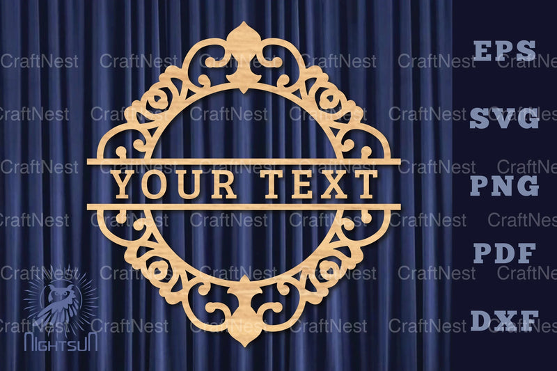 Vintage Lasercut Split Monogram Clipart Bundle - CraftNest - Digital Crafting and Art