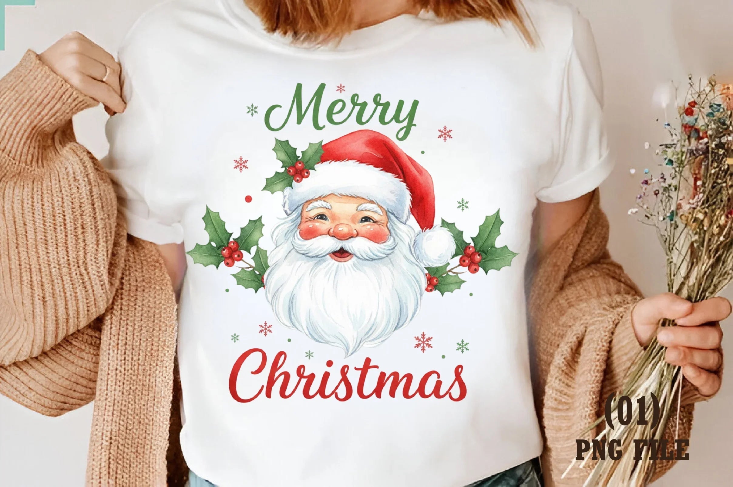 Vintage Merry Christmas Santa Claus Clipart Bundle - CraftNest - Digital Crafting and Art
