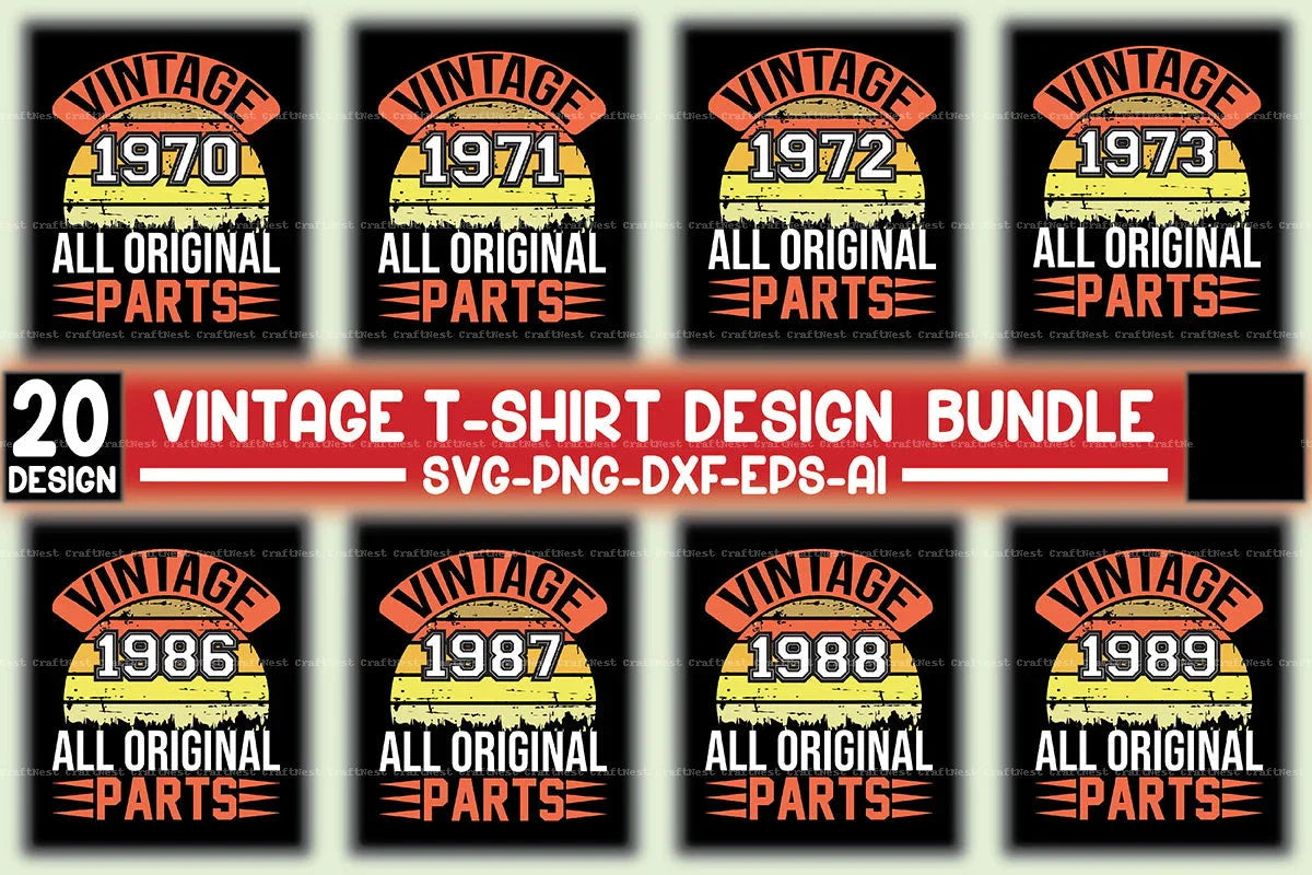 Vintage SVG Bundle 4 - CraftNest - Digital Crafting and Art