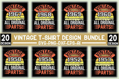 Vintage T-Shirt Design SVG Bundle 2 - CraftNest - Digital Crafting and Art